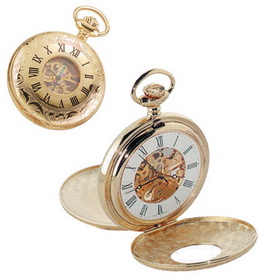 премия Золото окна Pocketwatch с цепочкой - письменами цифры