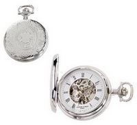 Премиум Серебряный Флер Механические Pocketwatch с цепочкой