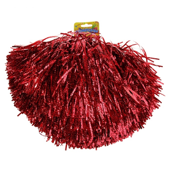 Карнавальный помпон (одевается на пальцы) цвет красный