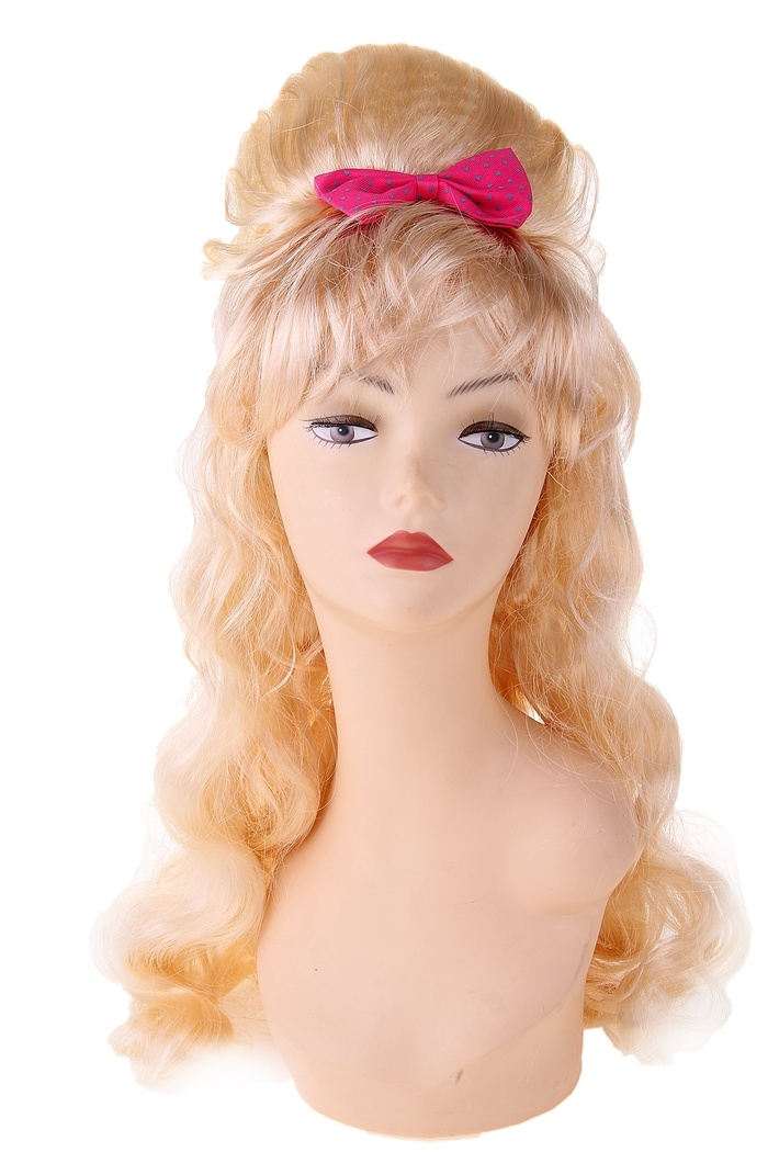 Карнавал парик модница начес с кудрями блондинка