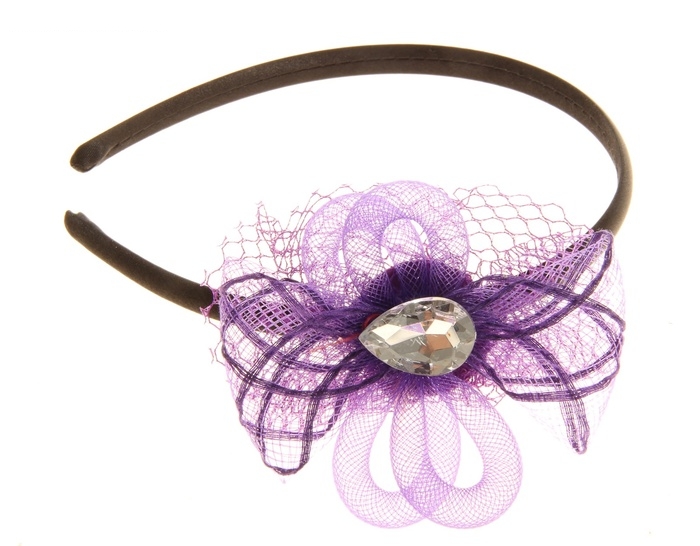 Карнавальный ободок Цветок блестящий, цвета МИКС