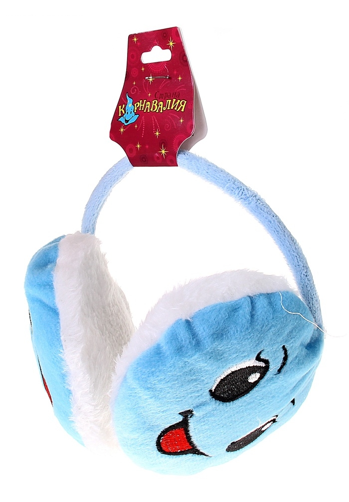 Ободок наушник Смайл Улыбка, цвета МИКС