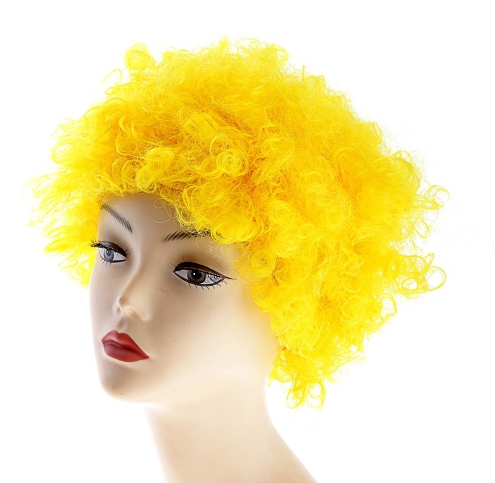 Карнавальный парик объемный, цвет желтый