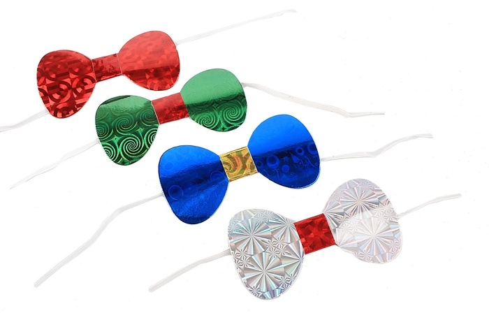 Карнавальный бант, бумага голография, цвета МИКС