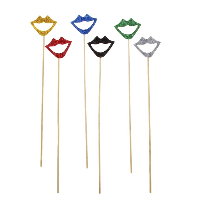 Карнавальный аксессуар на палочке губки, цвета МИКС