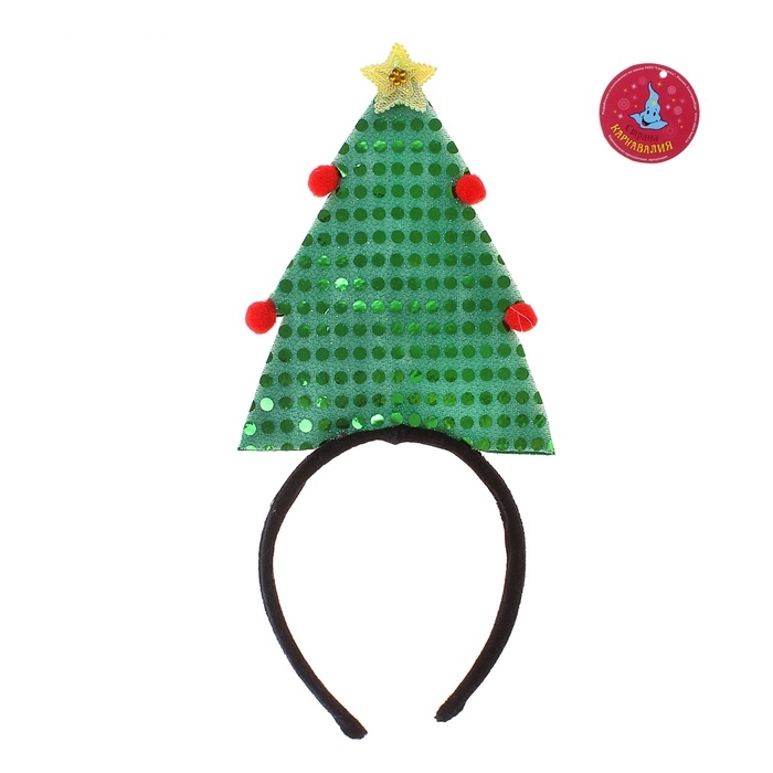 Карнавальный ободок световой Елочка