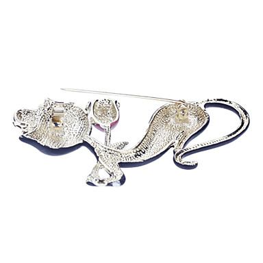 Черный Танцы Kitty  с брошью Роза