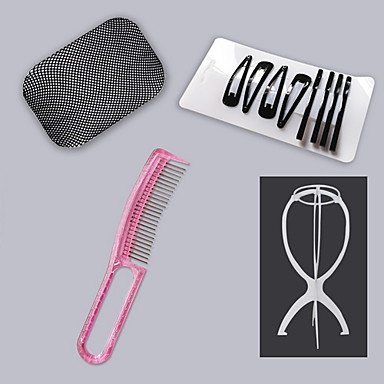 Парик Уход Набор (1 * парик Cap Liner, 8 * Клипы, 1 * стальной гребень и 1 * парик Стенды)