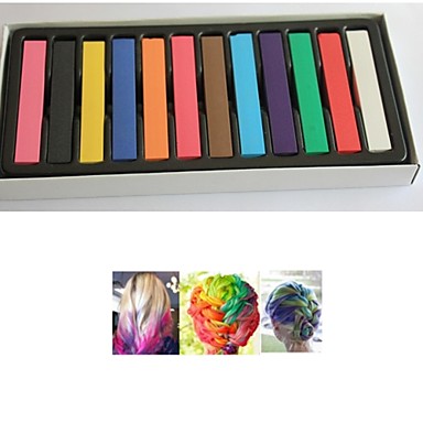 12 шт цвета DIY Временные цвет волос Мягкие пастели Мел