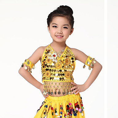 Танцевальная одежда шифон с монетами танец живота браслет для детей большего количества цветов (пара)