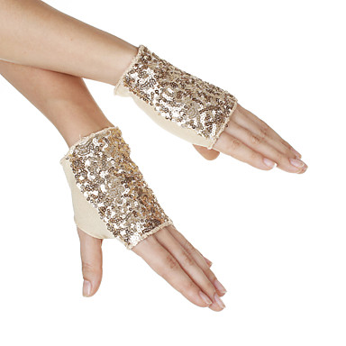 Хлопок с блестящими пайетками перчатки танцев для дам больше цветов (пара)