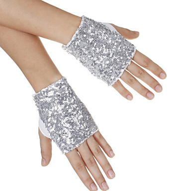 Хлопок с блестящими пайетками перчатки танцев для дам больше цветов (пара)