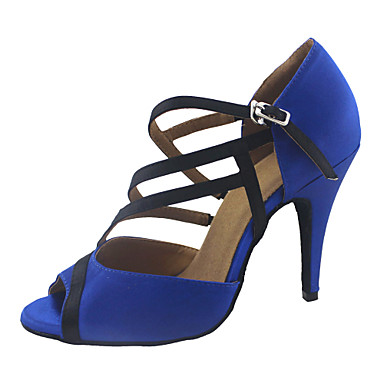 Индивидуальные женские Атласные Верхняя латинских / бальные танцы Обувь с пряжкой