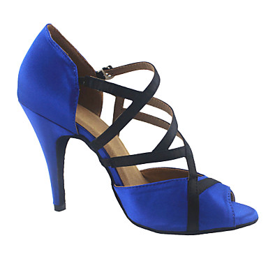 Индивидуальные женские Атласные Верхняя латинских / бальные танцы Обувь с пряжкой