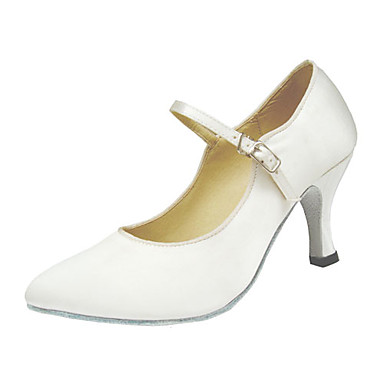 Танцевальные женские туфли с верхом из атласа (пошив на заказ)