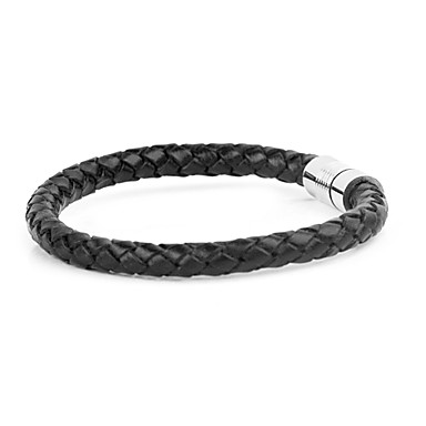 Мужские титановые стали Weave Магнит черный браслет