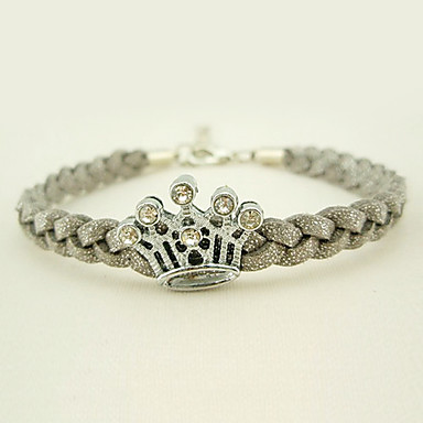 Корейский стиль Crown Weave кожаный браслет (разных цветов)
