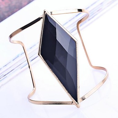 Lureme Смола диаманта Rhinestone Открыть браслет