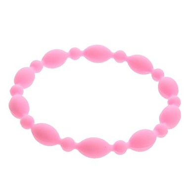Candy цвет силиконовой резины длинный браслет бусины