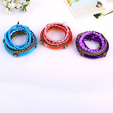 Европейской и американской моде 6.8cm Mix Gemstone бисера Stretch Браслет B363 B364 B365