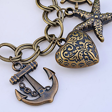 Lureme Vintage Anchor Шарм Pearl Упругие браслет