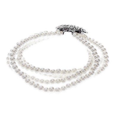 Многослойные Сердце Имитация Pearl браслет