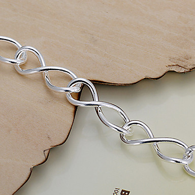 серебро медь цепи и ссылка браслеты моды 20.5cm женские