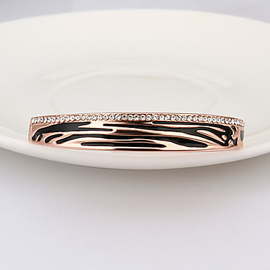 Классические 5.7cm Женская Золотой Позолоченные с Rhinestone браслет (черный) (1 шт)