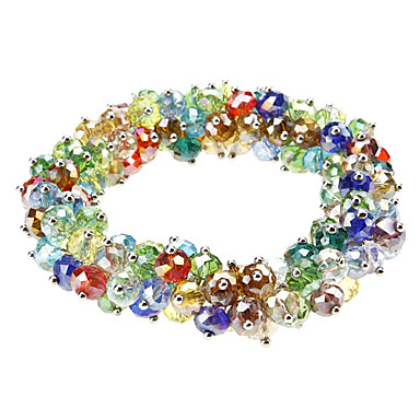 Красочный Кристалл сплав шарика вязать Bracelace