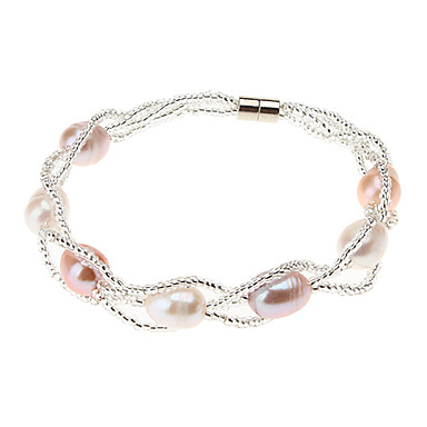 Два слоя браслет Креста Pearl