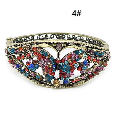 В форме бабочки с бриллиантами браслет античная медь (Assorted Color)