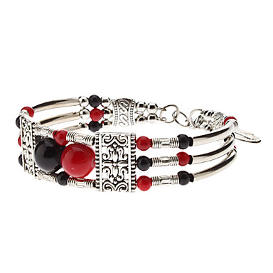 Народный стиль цветные бусины Totem серебрение Bracelace (разных цветов)