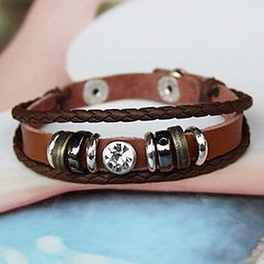 Теплые Многослойный браслет кожа (разных цветов)