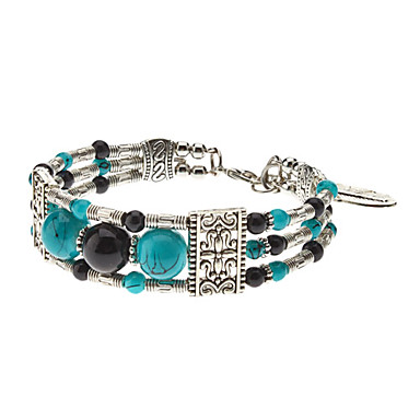 Народные Стиль 3 бусины Totem серебрение Bracelace