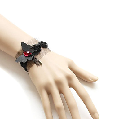 Butterfly Flower Black Lace античная медь браслет