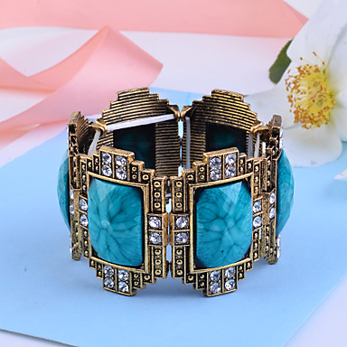 Циркон сплава год сбора винограда квадратный узор браслет