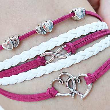 Double Heart Twisted Weave Bracelet