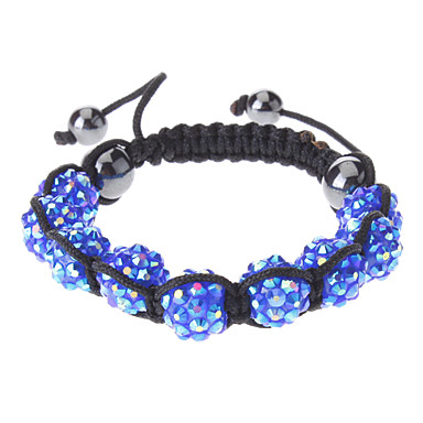 Шамбала 9-Resin-бусины с Rhinstone браслет