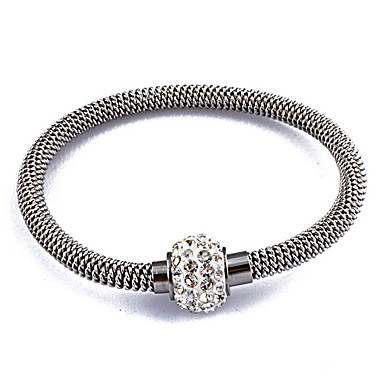 Золото / Серебро / розовое золото цепи нержавеющая сталь браслет Rhinestone Шпагат
