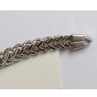 Урожай 22см Нейтральный серебро Нержавеющая сталь Цепочка браслет