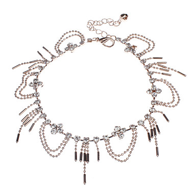 Золотая роза бамбука совместных кистями ножной браслет Rhinestone