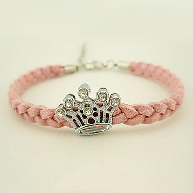 Корейский стиль Crown Weave кожаный браслет (разных цветов)
