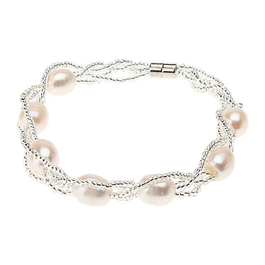 Два слоя браслет Креста Pearl