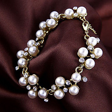 Европейский и американский стиль ретро 6.5cm Женский Элегантный браслет B346 Pearl