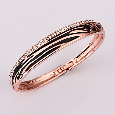 Классические 5.7cm Женская Золотой Позолоченные с Rhinestone браслет (черный) (1 шт)