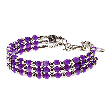 Народные Стиль 3 строка бусины серебрение Bracelace