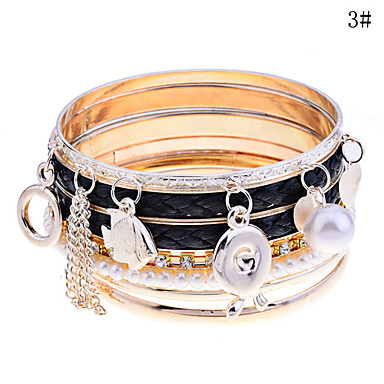 Lureme заплетенный кожей маленькие игрушки Шарм браслет Set (разных цветов)