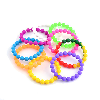 3PCS Cute бисера Силиконовый браслет наборы (Ramdon цвета)