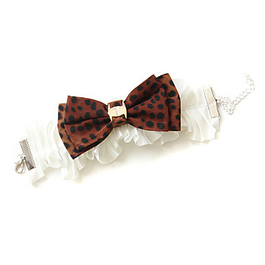 Vintage Браун Bowknot White Lace браслет