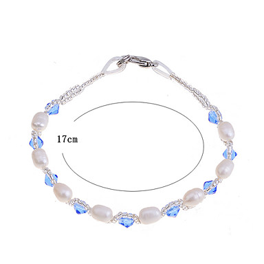 Lureme Pearl Кристалл Тканые браслет (разных цветов)